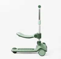 Самокат триколісний з сидінням Skyper Q-30-10 колеса PU зі світлом та музикою. Green (189154)