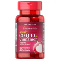 Натуральная добавка Puritan's Pride CO Q10 with cinamon 30 капсул