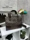 Коричневая клетка - стильная молодежная удобная сумка в стиле Tote Bag (0430-2)