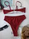 Купальник женский раздельный 5023-burgundy-L бордовый