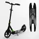 Самокат двухколесный Best Scooter колеса PU, складной, амортизатор. Black and green (105427)