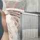 Тюль жаккард "Розалия". Цвет молочный. Код 2029т