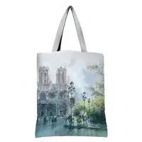 Сумка женская тканевая Original Собор Парижской Богоматери 40x45 см (SV_VS004_BL)