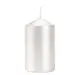 Свічка столова циліндр Bispol AURA Candles sw60/100-190 Білий перламутр