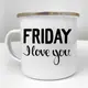 Кружка металлическая Camper Friday I love you 250 мл (KRM_23S035)