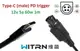 Переходник на 12v (max 5a, 60w) 4pin RP (Kycon) 1m з USB Type-C (male) Power Delivery PD (WITRN) тригер (A class) 1 день гар.