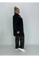 Стильна оригінальна сорочка чорна Жіноча "Джеремі" оверсайз 66-68 70-72 74-76 Батал