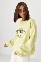 Теплий спортивний світшот із начісом - лимонний цвет, ONE SIZE