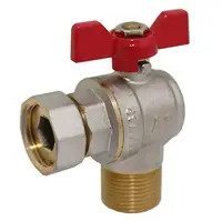 Кран з накидною гайкою Aquavita № 322 3/4" кутовий, н.р. для котлів