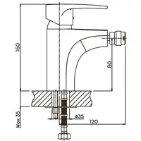Змішувач для біде Haiba CEBA 002 (HB0026)