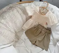 Костюм на лето для девочки блузка и шорты 10475, розмір 140