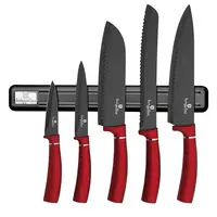 Набор кухонных ножей Berlinger Haus MetalliС Line Burgundy Edition BH-2534-A 6 предметов