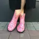 Женские резиновые сапоги Розовый горошек 40