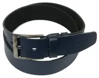 Чоловічий шкіряний ремінь під джинси Skipper 1169-45 синій 4,5 см
