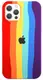 Силиконовый чехол для iPhone 12 Pro / 12 - Rainbow, Разноцветный / Красный
