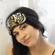 Маска для сна с принтом, дорожная повязка для глаз, бархат Глаза тигра 18,5×8,5 см