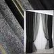 Шторы (2шт. 2,9х3м.) из ткани лен коллекции "ANZIO". Цвет черный с серым. Код 1307ш 34-007