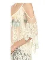 Туніка пляжна з м'якого гіпюру 5162-white-M біла