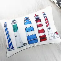 Подушка интерьерная с мешковины Sometіme you just need a beach day (маяки) 45x32 см (43PHB_SEA001)