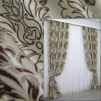 Комплект штор (2шт. 1х2,7м.) блэкаут-софт, коллекция "Корона". Цвет бежевый с коричневым. Код 1274ш(Б) 31-602