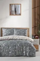 Турецкое Постельное белье First Choice Homesko Freedom Grey 200х220см (Простынь на резинке)