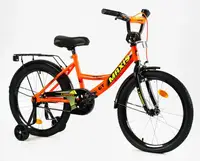 Велосипед 2-х колесный 20" CORSO "MAXIS".Ручной тормоз, дополнительные колеса. Orange (143319)