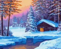 Картина по номерам KHO2870 Зимняя тишина, 40*50см Идейка