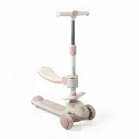 Самокат трехколесный с сидением Skyper L-1147 колеса PU со светом и музыкой. Beige (189128)