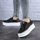 Женские кожаные сникеры Fashion Erly 1717 40 размер 25 см Черный