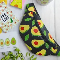 Сумка-бананка Bumbag унисекс на пояс и через плечо Авокадо 27x16 см