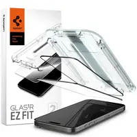 Захисне скло Spigen для iPhone 15 Pro - EZ FIT GLAS.tR (2 шт), Black (AGL06893)
