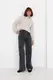 Короткий в'язаний джемпер oversize - бежевий цвет, S