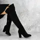 Женские ботфорты на каблуке Fashion Noel 1445 39 размер 25 см Черный