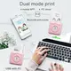 Портативный bluetooth термопринтер для смартфона PeriPage A6, розовый