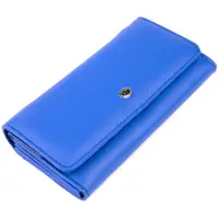 Кошелек кожаный в два сложения женский ST Leather 19285 Синий