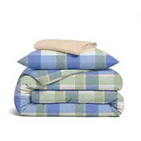 Подростковое постельное белье фланель с простыней на резинке OCEAN TARTAN CS2