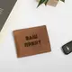 Кошелек портмоне "Конструктор" кожаный персонализированный, Коричневый