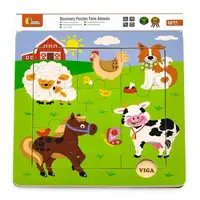 Дерев"яний пазл Viga Toys Звірята на фермі 50837