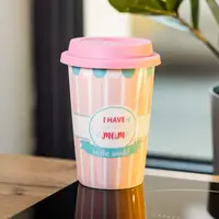 Стакан порцелянаовий 420 мл з силіконовою кришкою I have the best mom RX-N240288HM