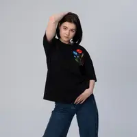 Женская футболка оверсайз "Цветущее поле" XXL-3XL