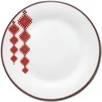 Тарелка подставная SNT Вышиванка красный ромб 30002-005 22,8 см
