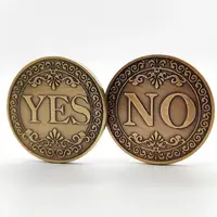 Сувенирная монета принятия решений YES/NO 3703 (золото антик)