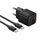 Адаптер сетевой HOCO C to C cable Ingenious single port PD charger set N66 |1Type-C, 35W/3A, PD/QC|