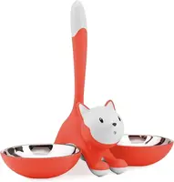 Подвійна миска для котів Alessi Tigrito 550 мл помаранчева