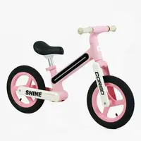 Велобег Corso Shine, нейлоновая рама со светом, надувные колеса 12". Pink (153736)