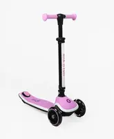 Самокат трехколесный Best Scooter Kick`n`roll X2-001 колеса PU со светом складной руль подсветка платформы. Black and Pink (195000)