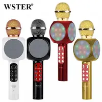 Бездротовий портативний мікрофон WSTER WS-1816 для караоке з підсвічуванням Bluetooth