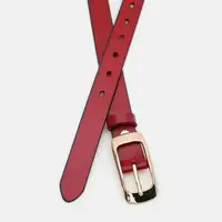 Жіночий ремінь шкіряний Borsa Leather CV1ZK015-goldred