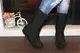 Сапоги женские зимние дутики черные на танкетке код С689