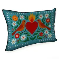 Подушка интерьерная с мешковины Палаюче серце 45x32 см (43PHB_25L003)